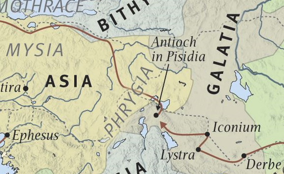 Map of Phrygia and Galatia